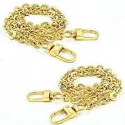 Luomorgo 2 Pcs Metal Chain Handles Strap, Purse Chain Straps Replacement, Gold