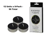 12x8-Pack Tranquility Tea Lights Scented Jasmine & Neroli Candle (4 Hour Burn)