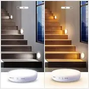 1pc Motion Sensor Lights Indoor Wireless LED Rechargeable magnetic stick on Wall Night Light Battery Operated USB Charging Stair Corridors Closet Kitchen Light