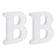 Foam Letters B Letter EPS White Polystyrene Letter Foam 100mm/4 Inch, Pack of 2