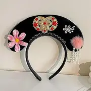[JIMINISO] Court Queen Princess Headband Headdress Chinese Style Traditional Classical Cheongsam Hair Hoop
