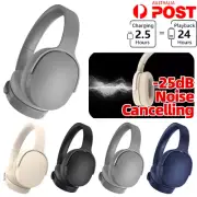 Noise Cancelling Earphones Wireless Headphones Bluetooth Stereo Over-Ear Headset