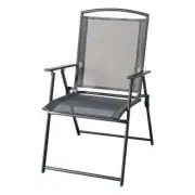 VIC NEW Stratco Grey Textaline Foldable Chair