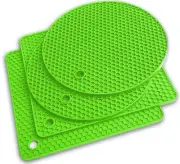 Silicone Pot Holders and Trivet mats Heat Resistant to 440°F to Protect Your ...