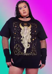 [HOROSCOPEZ] Plus Modest Maiden Graphic Tee