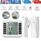 Wireless Fridge Thermometer Digital Freezer Alarm Temperature Monitor 2 Sensors