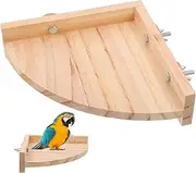 Abaodam Parrot Perch Platform Durable Natural Wood Roosting Stand for Parrots Easy Installation for Bird Play and Exercise for Bird Cages and Aviaries