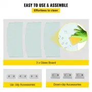 Round Fire Pit Glass Wind Guard 17 Inch Clear Tempered Shield for Gas Propane