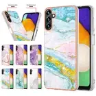 For Samsung Galaxy A14 A25 A35 A53 Marble Pattern Wireless Charging Phone Case