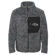 Outerstuff NFL Youth Girls Baltimore Ravens Fan Gear Teddy Fleece Jacket