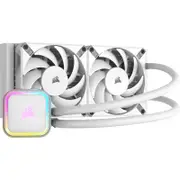Corsair CW-9060078-WW iCUE H100i RGB ELITE Liquid CPU Cooler White, 240mm Radiator, Low-noise