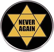 [Pinstant] Never Again I Stand With Israel Support Jews Pro Jewish Star of David Israeli Flag IDF Jerusalem Judaism 1.2" Enamel Pin Badge, 1.2 Inches, Enamel, enamel
