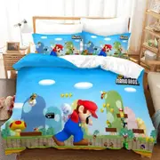 v2595 Bed Sheets Super Mario Holiday Gifts For Kids Teens R Duvet Cover Set Bedding Bed Sheets IU2595