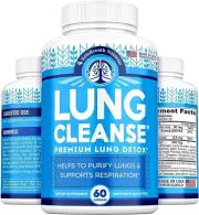 Lung Support Supplement - Mullein Capsules for Lung Cleanse and Detox - Made in