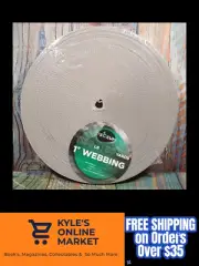 TECEUM 1 INCH WEBBING Grey 1150 LB 50 YARDS 138 THREAD 100% PROPYLENE