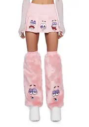 [Dolls Kill x SpongeBob] Many Moods Pleated Mini Skirt- Pink