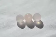 3pcs Rose Quartz Spheres ~ 13-14mm - 11.40 Grams ~ Nice Pink Colour