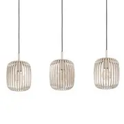 Eglo Lighting Romazzina 3 Light Cage Linear Pendant - Sandy Steel