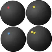 CORHAD Squash Balls Set 4 High Bounce Balls for Racket Sports Baseball Toys Training