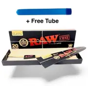 20 Pack Raw Black King Size Cones Pre Rolled Ultra Fine Natural Paper+Free Tube