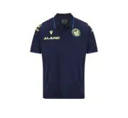 PARRAMATTA EELS 2024 NRL TEAM MACRON MENS ADULT TRAVEL POLO