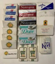 Vintage Soap Bar Lot of 20 Alpha KERI DOVE NEUTROGENA SAFEGUARD