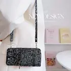 For iPhone Samsung Crossbody Card Wallet Bag Case +Strap Girls Phone Cover Stand