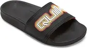 [Quiksilver] Men's Rivi Wordmark Slide II Youth Sandals, Black