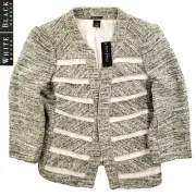 White House Black Market Blazer Tiered Tweed Jacket Sparkle Women's 0 NWT