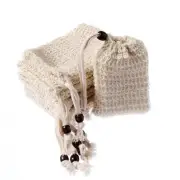6 Pack Sisal Soap Bag Mesh Soap Saver Bag Natural Sisal Exfoliating Soap Pouch f