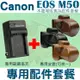 【配件套餐】 Canon EOS M50 配件套餐 皮套 副廠坐充 充電器 相機包 LP-E12 LPE12 兩件式皮套 復古皮套