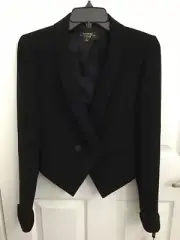 Vintage Tahari Arthur S. Levine Luxe Black "Martin" Short Tux Jacket Size 2 NWT
