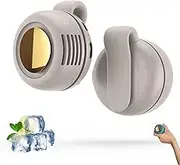 Portable Silent Mini Bladeless Electric Fan,Small Whirlwind Bladeless Fan, Adjustable 3-speed Suspended Waist Fans,ravel & Outdoor (white)