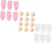 Set of 24pcs Gnome Beard DIY Doll Accessories Craft Beard Fur for Doll Making