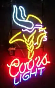 Minnesota Vikings Light Beer 20"x16" Neon Sign Lamp Garage Bar Show Gift Wall AM