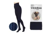 Voodoo Cable Tights Womens Thermal Pantyhose Stockings HXRY1N Uniform Navy Blue Knitted Leggings Pants