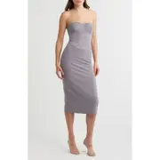 Mistress Rocks Strapless Corset Midi Dress