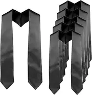 [UIALECG] 6 Pieces Unisex Graduation Stole Blank Graduation Sash Plain Grad Stole, 72 Inches