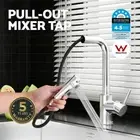 Kitchen Mixer Tap Pull Out Rectangle 2 Mode Sink Basin Faucet Swivel WELS Chrome