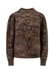 [Marant Etoile] Marant Etoile-Wool Blend Sweater With Braided Fabric-Donna 38