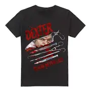 Dexter Mens Blood Never Lies T-Shirt Black S