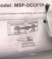 Chief MSP-DCCFTP220B Dual Monitor Horizontal Desk Mount