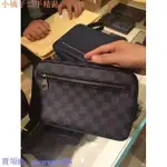 二手 LV 男用手拿包 KASAI手拿包 N41664 灰黑色棋盤格