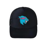 Mr Beast Lightning Cat Summer Mesh Baseball Cap Men Women Breathable Adjustable Beach Sun Visor Trucker Hat Gifts 3