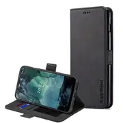 For Nokia G21 SupRShield Wallet Leather Card Holder Flip Protective Shockproof Magnetic Case Cover (Black)