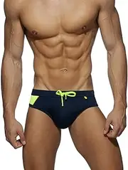[RQPYQF] Men's Swimming Trunks Tight Short Swimming Shorts with Drawstring Swimming Trunks Classic Swimming Briefs Summer Short Swimming Trunks Bikini Bottom YK16