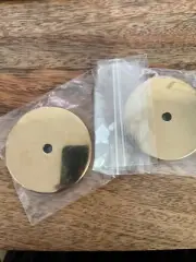 New - Set of 2 Clockworks Polished Brass Weight Shell Caps for Clock Weights