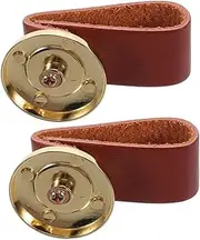 INOOMP 2pcs Decorative Cabinet Handles Mid Century Leather Drawer Pulls Unique Door Knobs with Construction Easy Installation for Dresser and Shoe Cabinet Chic Design