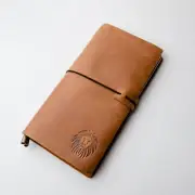 FreeShiping KangWay GenuineLeather Journal Refillable Notebook with Card Holder