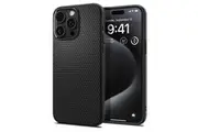 SPIGEN iPhone 15 Pro Max Case, 6.7 2023 Genuine Liquid Air Slim Soft TPU Cover for Apple - Black